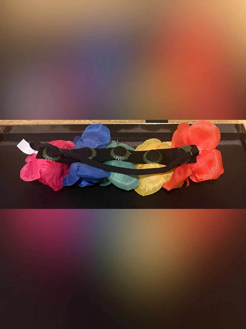 Rainbow Rose Floral Crown